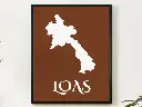Loas Wall Art Map Print Minimalist Style