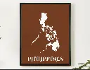 Philippines Wall Art Map Print Minimalist Style