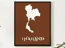 Thailand Wall Art Map Print Minimalist Style