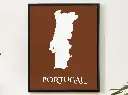 Portugal Wall Art Map Print Minimalist Style