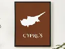 Cyprus Wall Art Map Print Minimalist Style