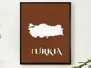 Turkia Wall Art Map Print Minimalist Style