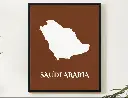 Saudi Arabia Wall Art Map Print Minimalist Style