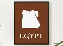Egypt Wall Art Map Print Minimalist Style