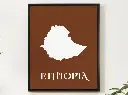Ethiopia Wall Art Map Print Minimalist Style