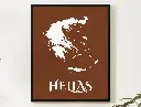 Hellas Wall Art Map Print Minimalist Style