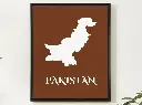 Pakistan Wall Art Map Print Minimalist Style