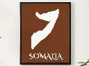 Somalia Wall Art Map Print Minimalist Style