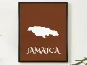 Jamaica Wall Art Map Print Minimalist Style